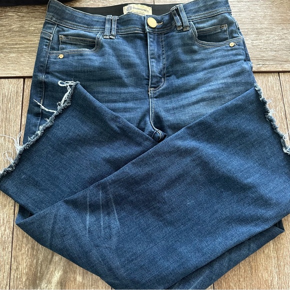 Democracy Ab Solution wide leg jeans with Frayed Hem, Size 10 - Picture 2 of 9